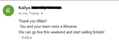 Client message about working with Santos Digital