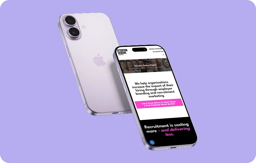 Attention Seekers Digital Mobile mockup